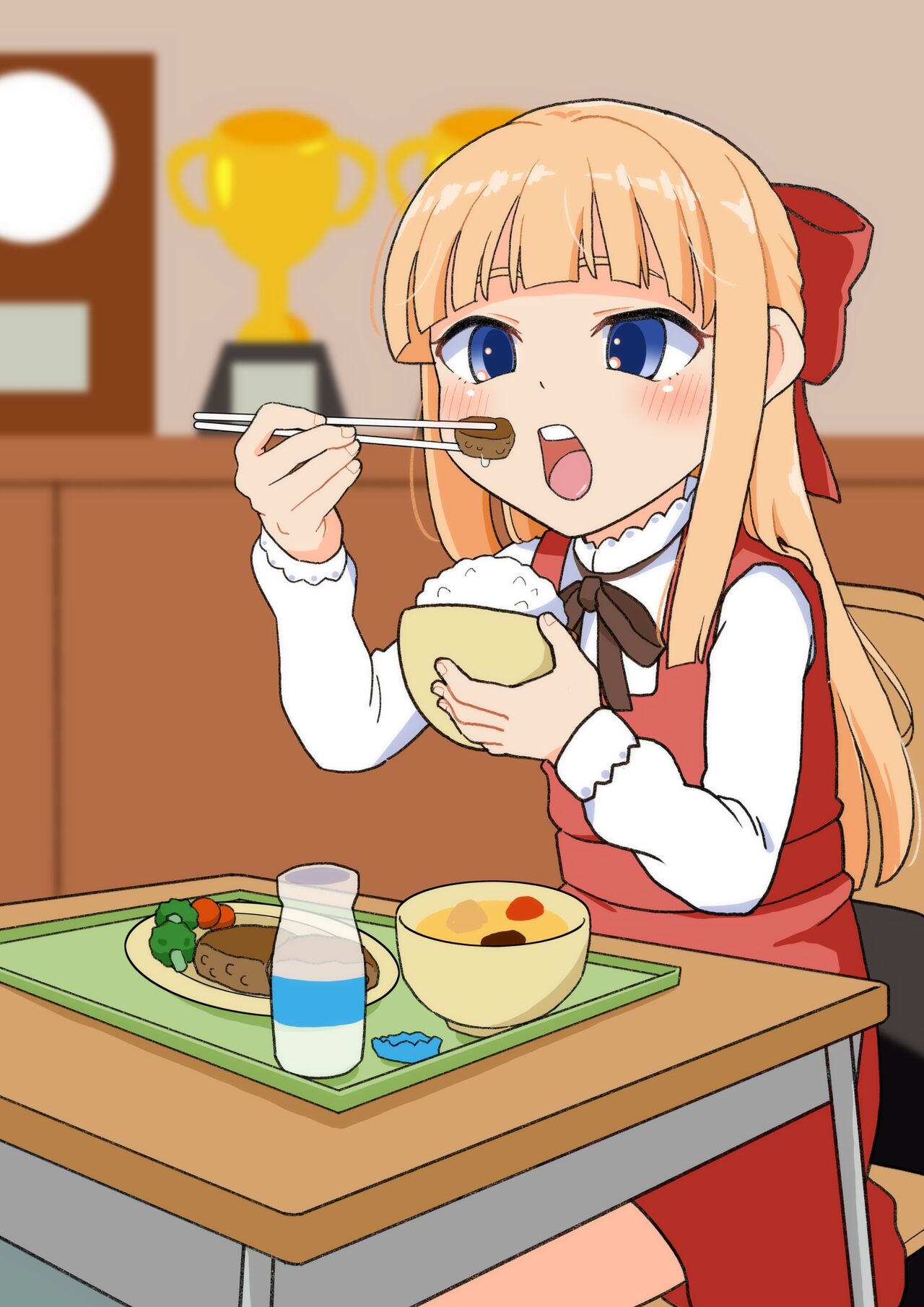 [ぼちぼちいこか (たっく)] アリスちゃんのドキドキ学校性活 [英訳] [無修正]