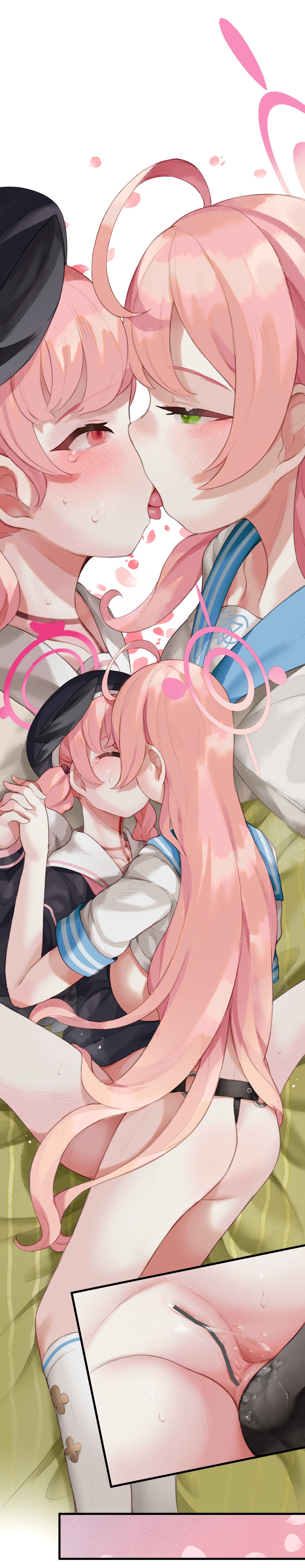 [CAT GARDEN (ねこてゐ)] 春よ花よ～ハナコとコハルがなりゆきで、レズえっちする漫画～ (ブルーアーカイブ) [DL版]