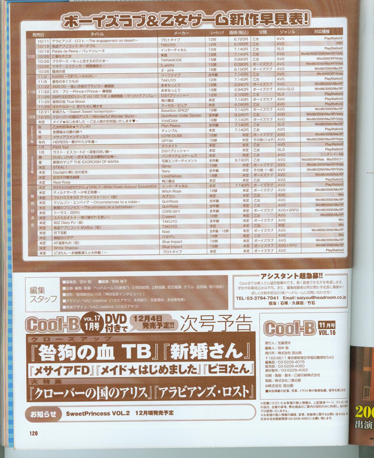 Cool-B Vol.16 2007年11月号