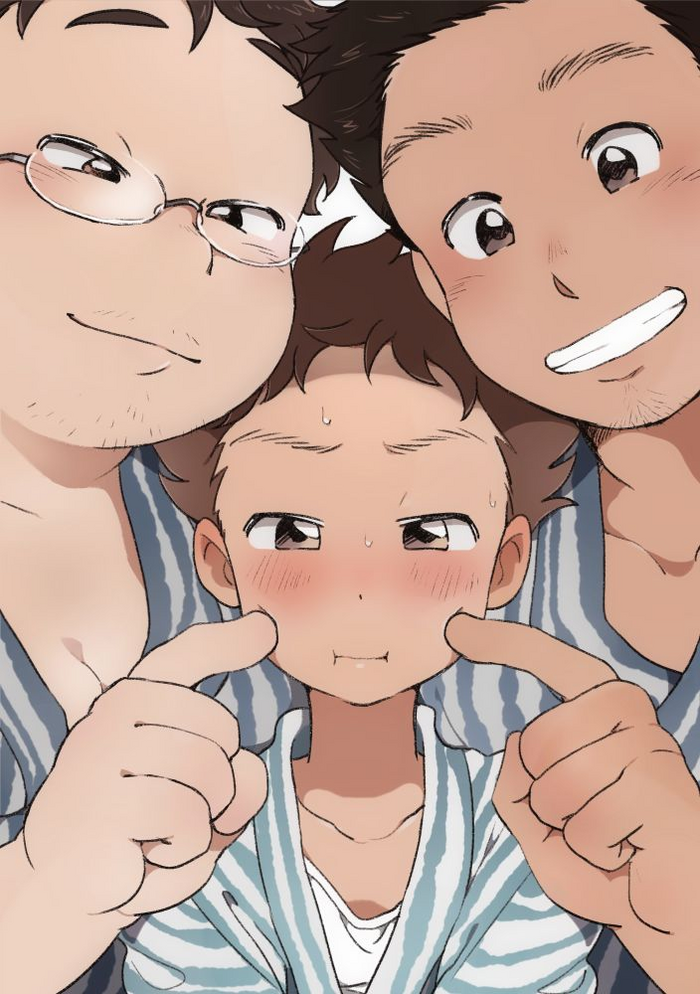 [タレ眉ぞう] 家族と来た旅館でゲイカップルと出会うショ夕