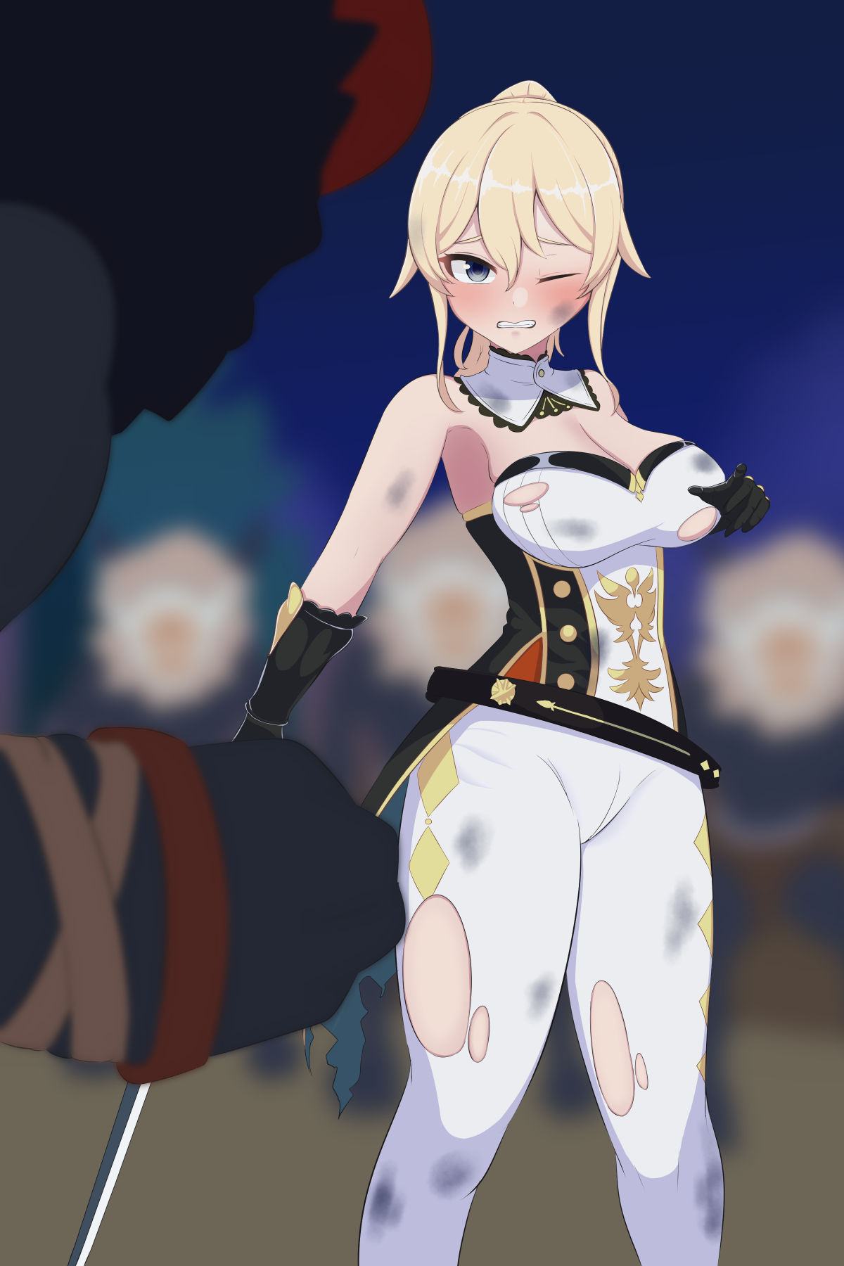 [キロック] ヒルチャール敗北ジン団長 (原神) [中国翻訳]